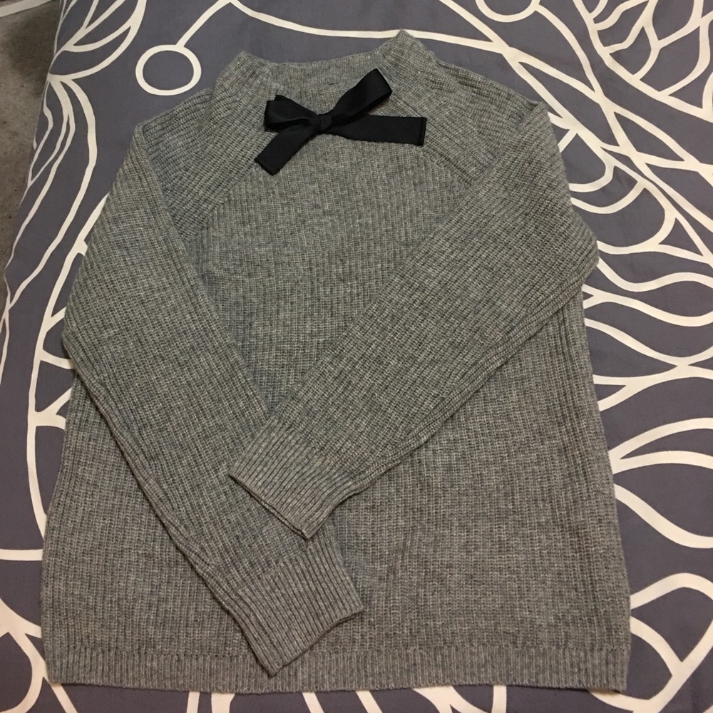 J. Crew scoop neck sweater with bow